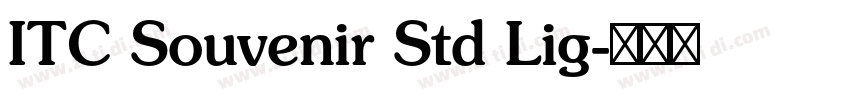 ITC Souvenir Std Lig字体转换